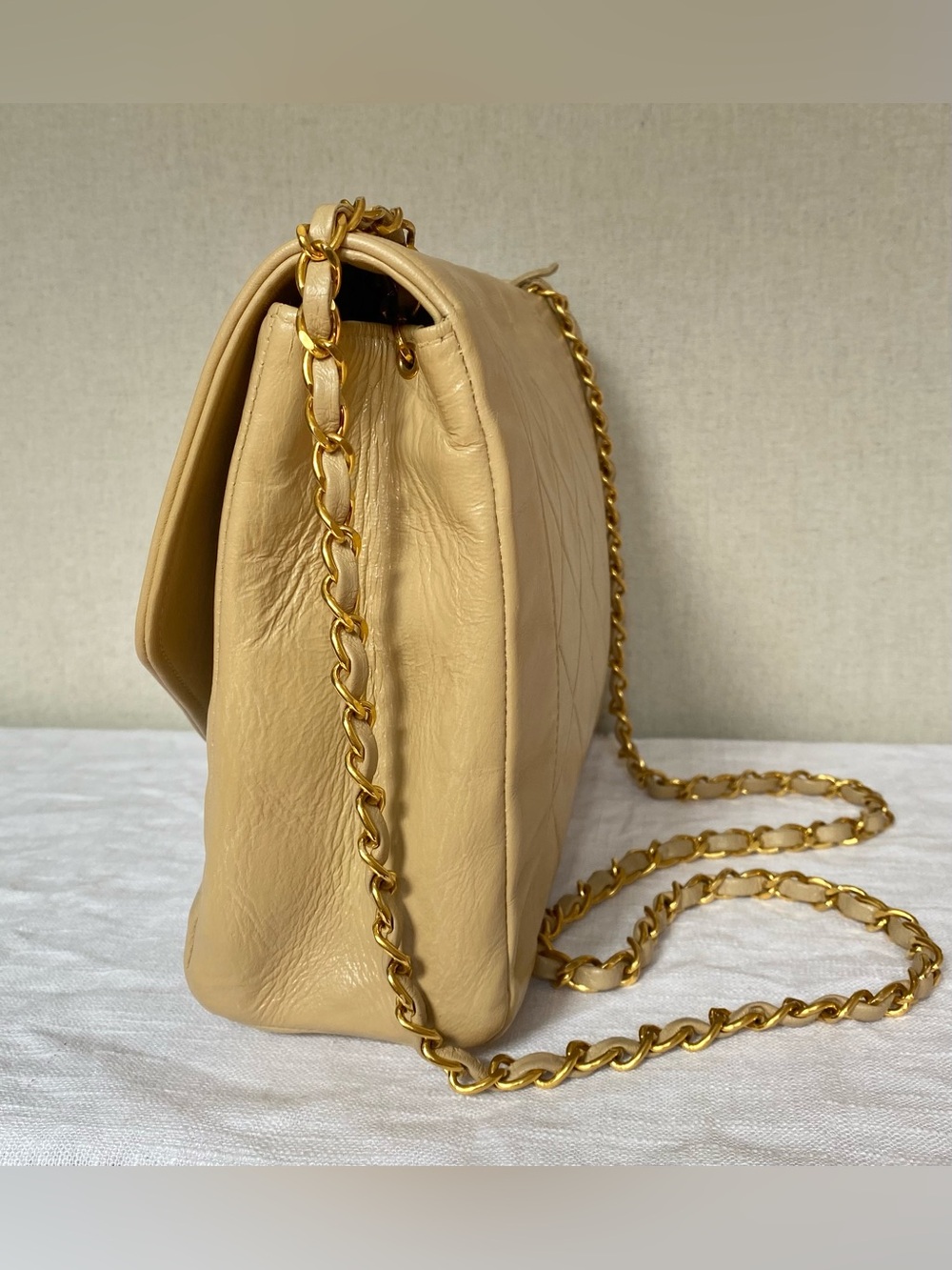 Vintage ✨ CHANEL ✨ Diana Quilted Flap Bag CC Chain Shoulder Bag Medium Authentic - Picture 5 of 13